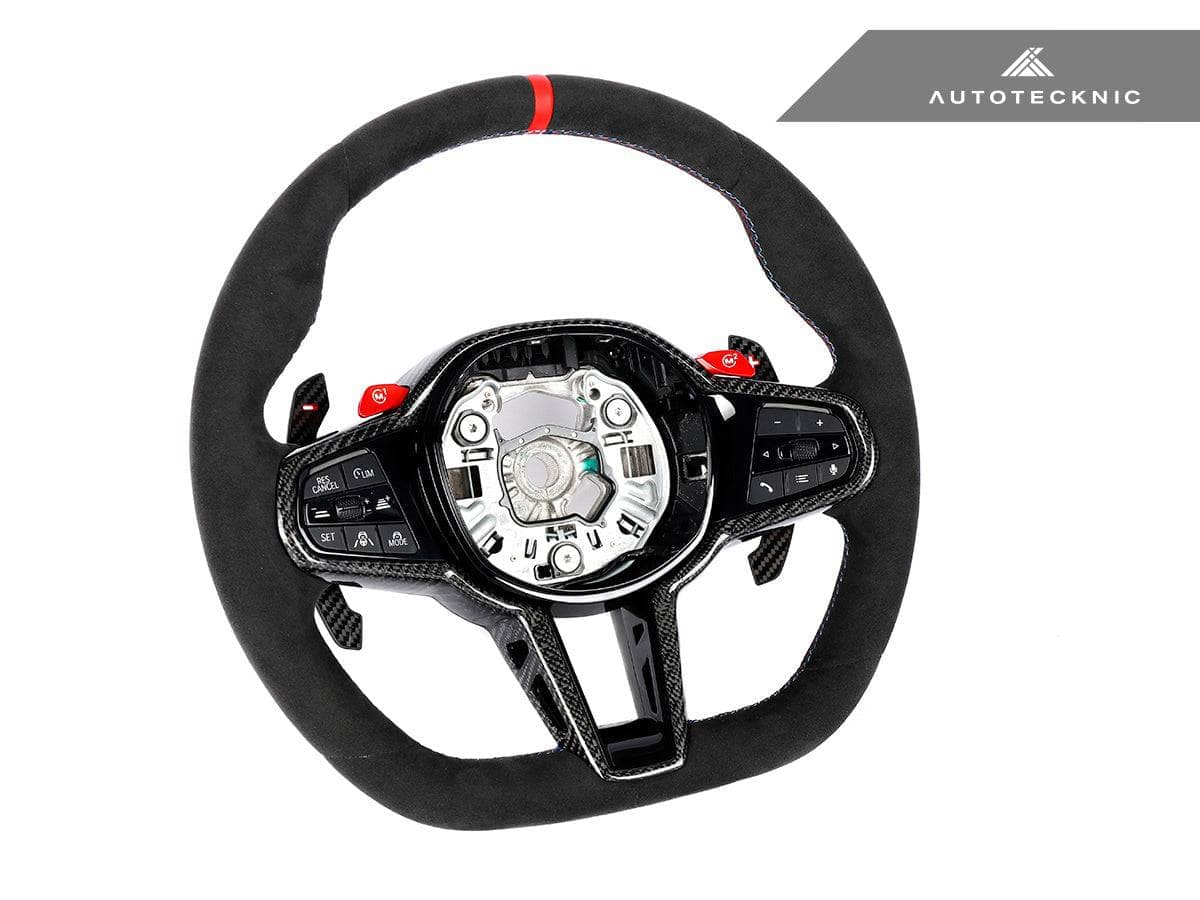Kies-Motorsports AutoTecknic USA AutoTecknic G8X LCI Alcantara Steering Wheel - G8X M2/ M3/ M4