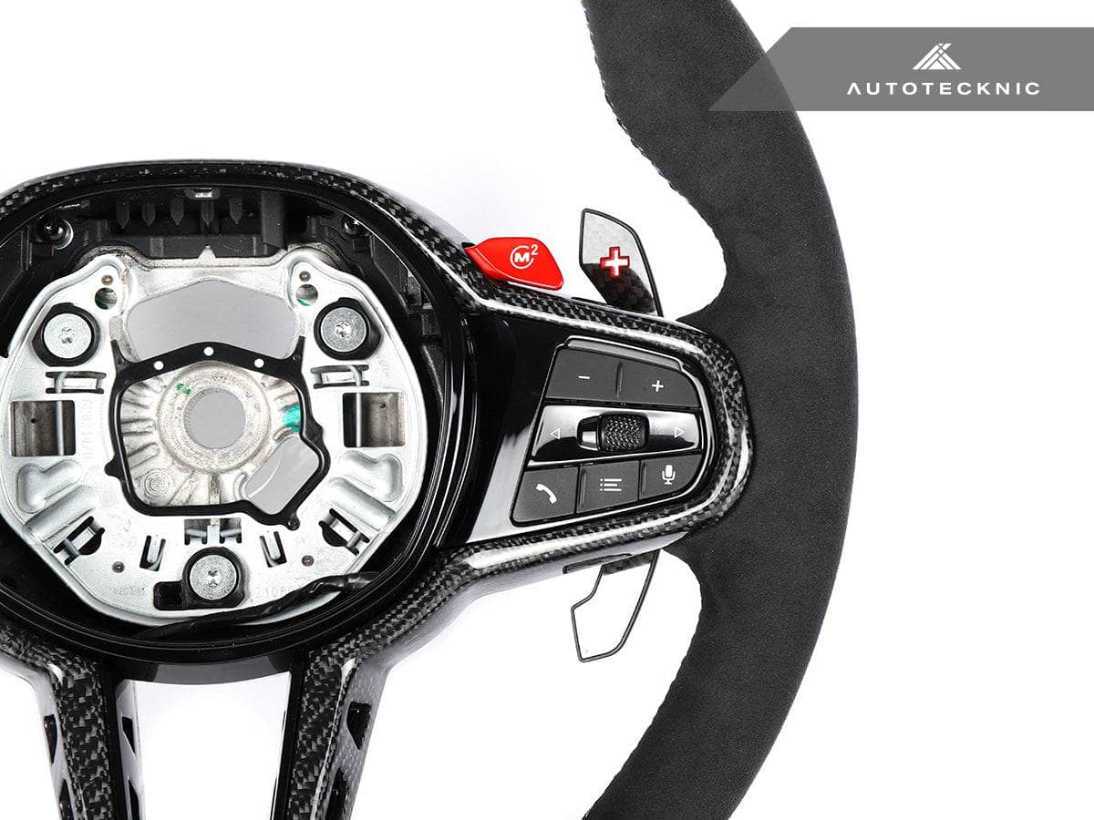 Kies-Motorsports AutoTecknic USA AutoTecknic G8X LCI Alcantara Steering Wheel - G8X M2/ M3/ M4