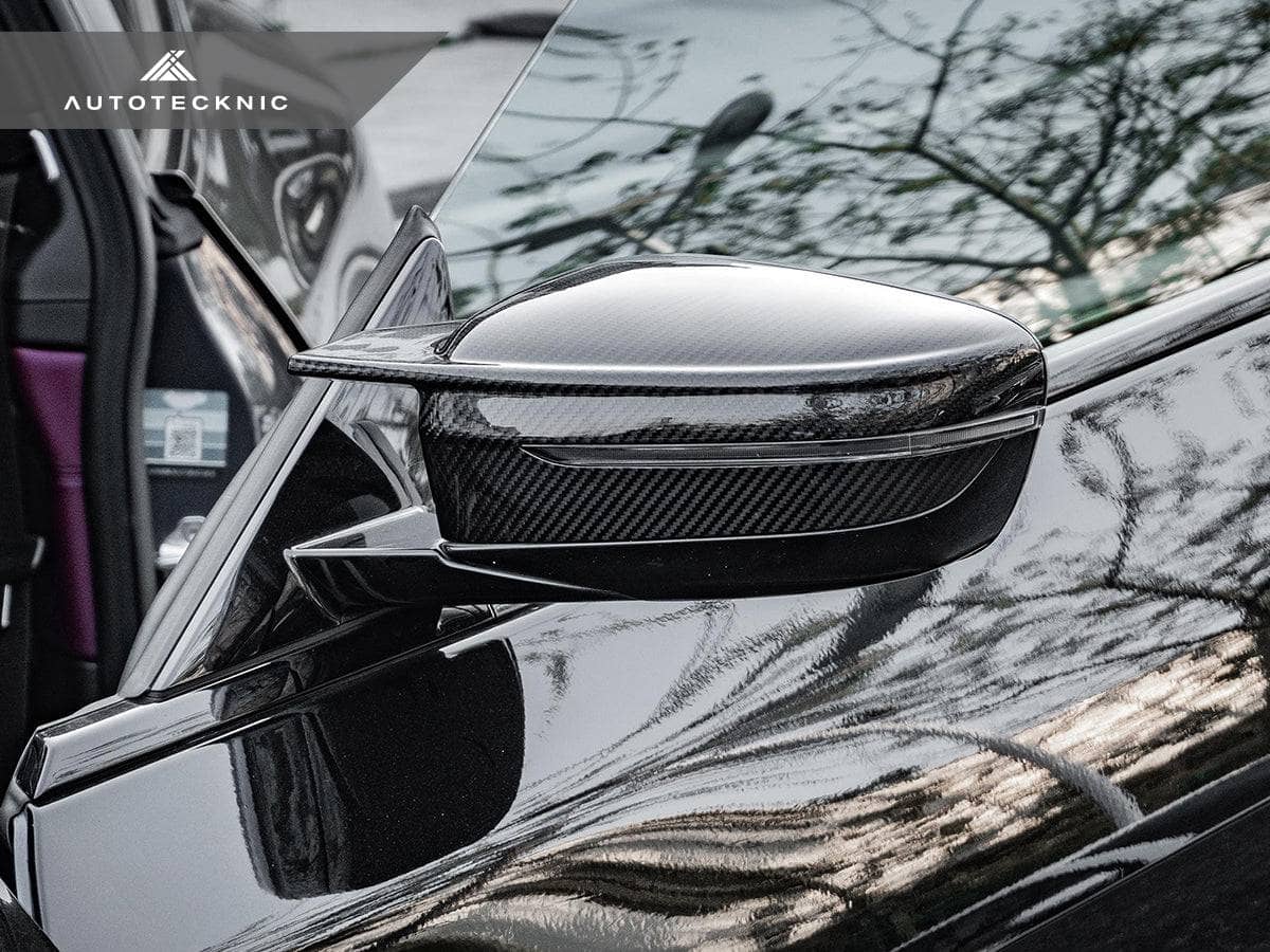 Kies-Motorsports AutoTecknic USA AutoTecknic G8X Style M-Inspired Version II Dry Carbon Mirror Covers - G30 5-Series