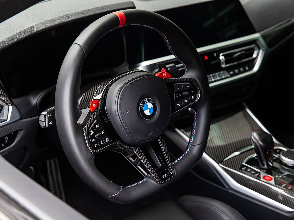 Kies-Motorsports AutoTecknic USA AutoTecknic LCI Carbon Steering Wheel Trim - G22/ G26 4-Series 2025-Up