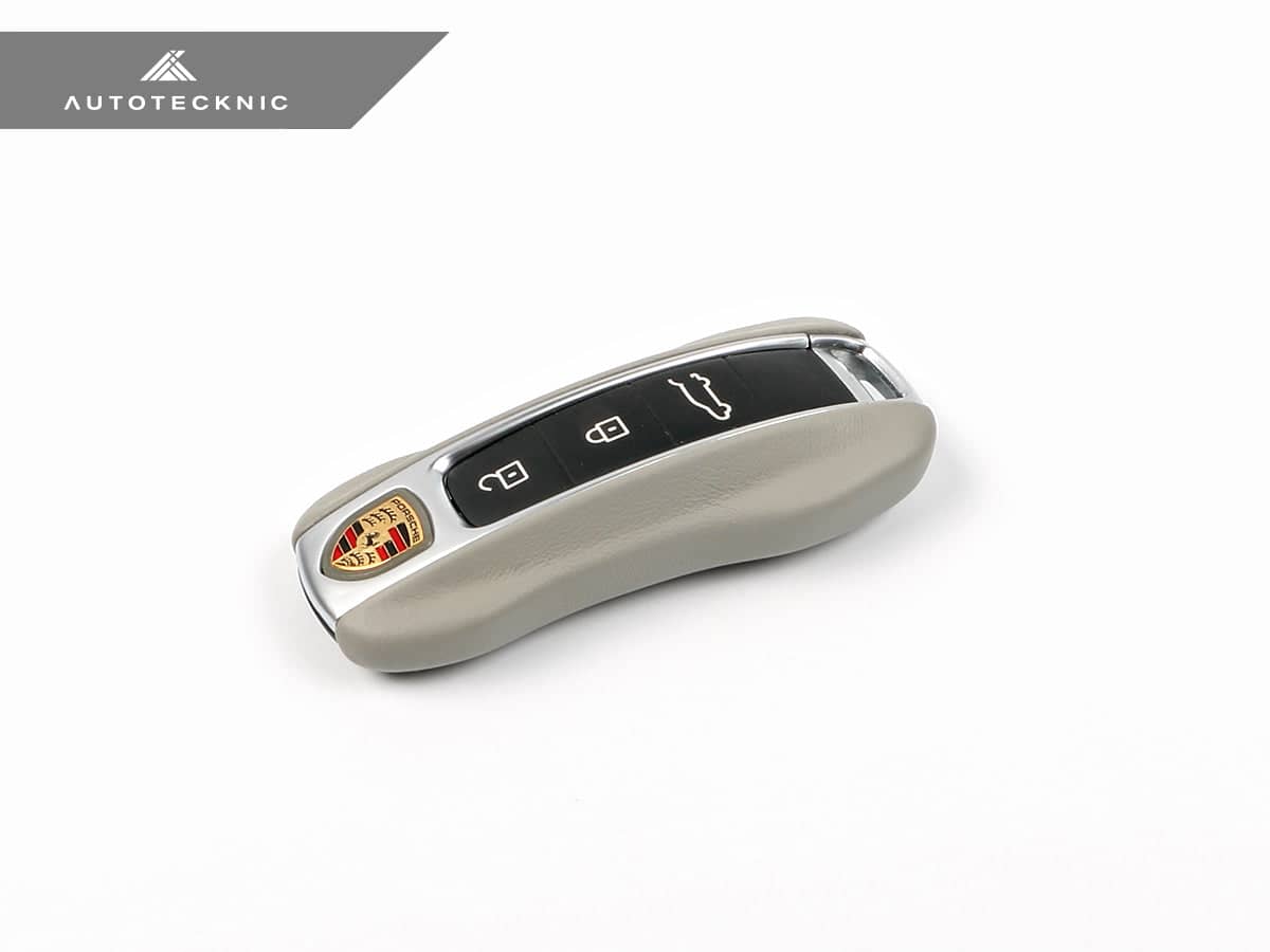 Kies-Motorsports AutoTecknic USA AutoTecknic Leather Key Remote Trim - Porsche G2 Key Remote Trim / Platinum Grey