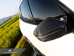 Kies-Motorsports AutoTecknic USA AutoTecknic M-Inspired Dry Carbon Mirror Cap Set - G45 X3