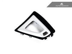 Kies-Motorsports AutoTecknic USA AutoTecknic Painted Alcantara Shift Console Trim - F87 M2 Competition | M2 CS Hockenheim Silver Metallic / F87 M2 Competition