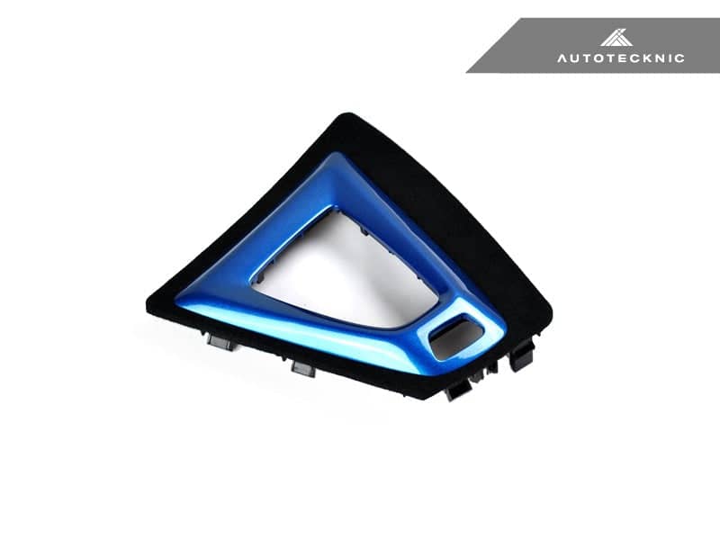 Kies-Motorsports AutoTecknic USA AutoTecknic Painted Alcantara Shift Console Trim - F87 M2 Competition | M2 CS Long Beach Blue Metallic / F87 M2 Competition