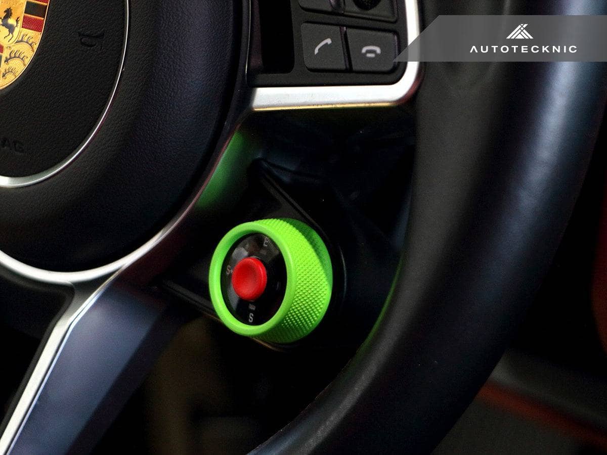 Kies-Motorsports AutoTecknic USA AutoTecknic Painted Drive Mode Selector Switch Dial - Porsche Lizard Green / Cayenne 17-23 (9Y0) - Variant A