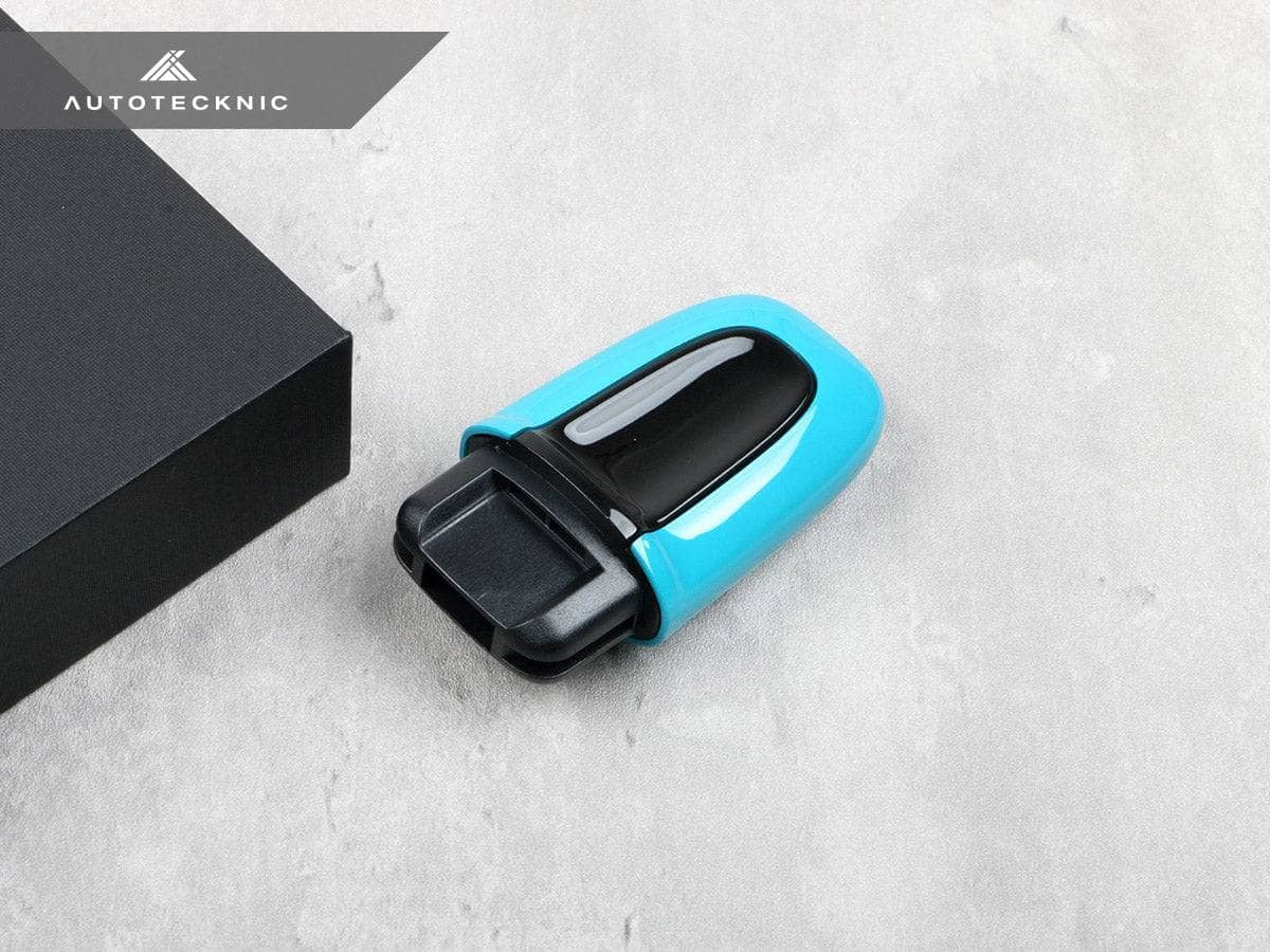 Kies-Motorsports AutoTecknic USA AutoTecknic Painted Ignition Switch - Porsche Miami Blue / Boxster Models 2013-2023 / Yes - I have the Entry & Drive Option