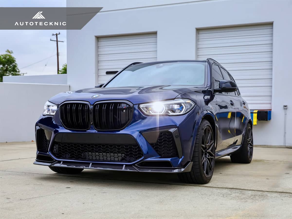 Kies-Motorsports AutoTecknic USA AutoTecknic Performance Dry Carbon Front Lip Set - F95 X5M