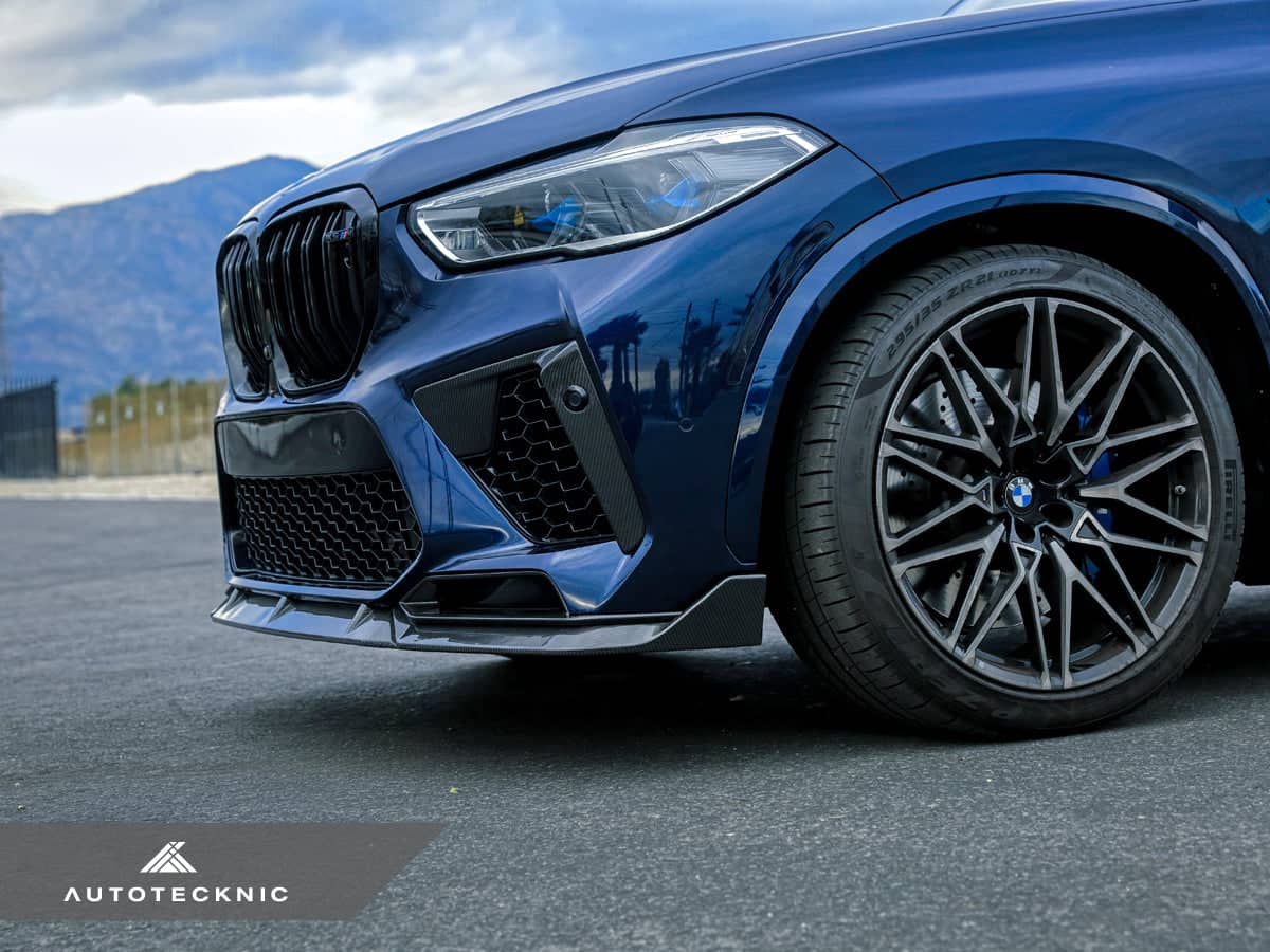 Kies-Motorsports AutoTecknic USA AutoTecknic Performance Dry Carbon Front Lip Set - F95 X5M
