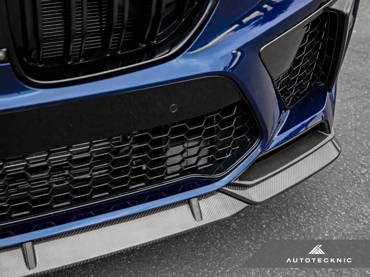 Kies-Motorsports AutoTecknic USA AutoTecknic Performance Dry Carbon Front Lip Set - F95 X5M