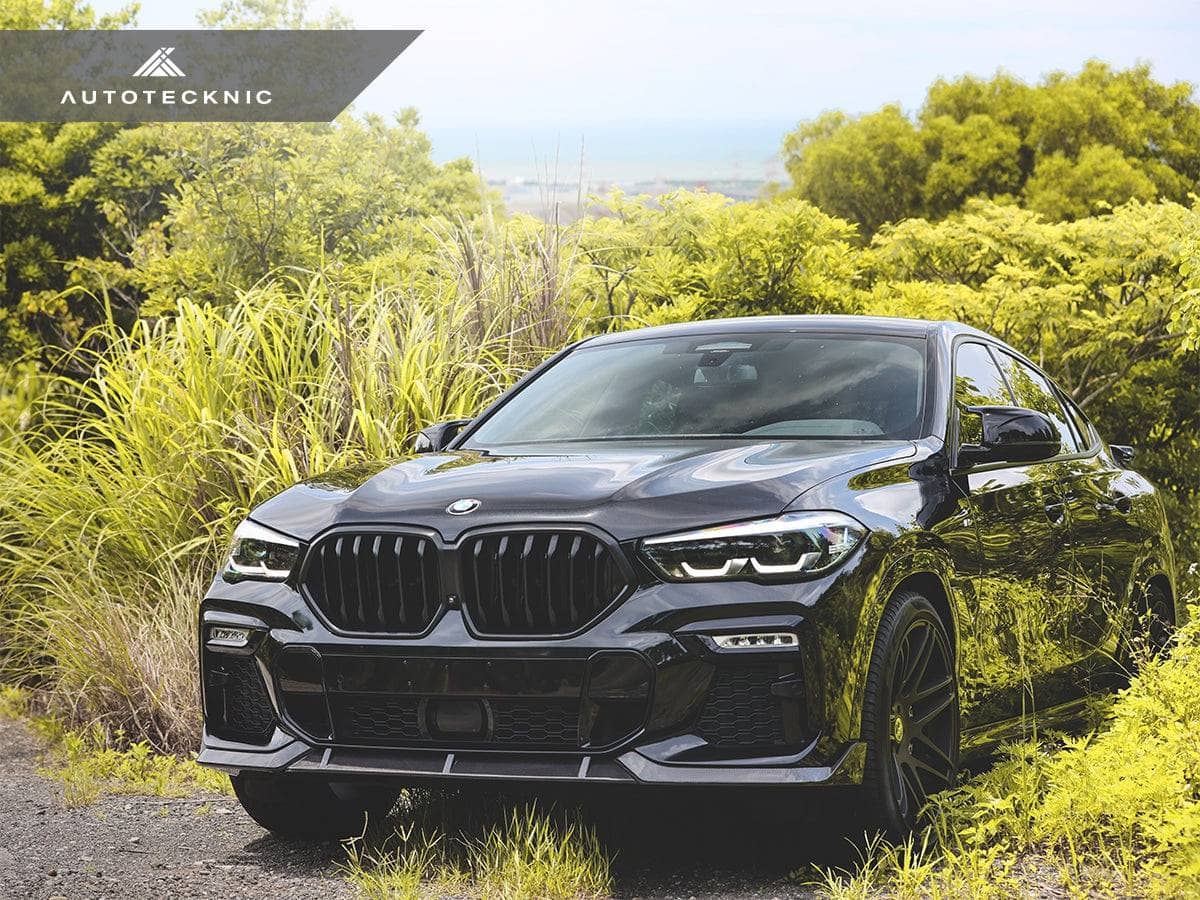 Kies-Motorsports AutoTecknic USA AutoTecknic Performance Dry Carbon Front Lip Set - G06 X6 M-Sport