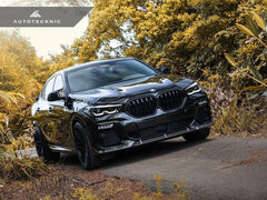 Kies-Motorsports AutoTecknic USA AutoTecknic Performance Dry Carbon Front Lip Set - G06 X6 M-Sport