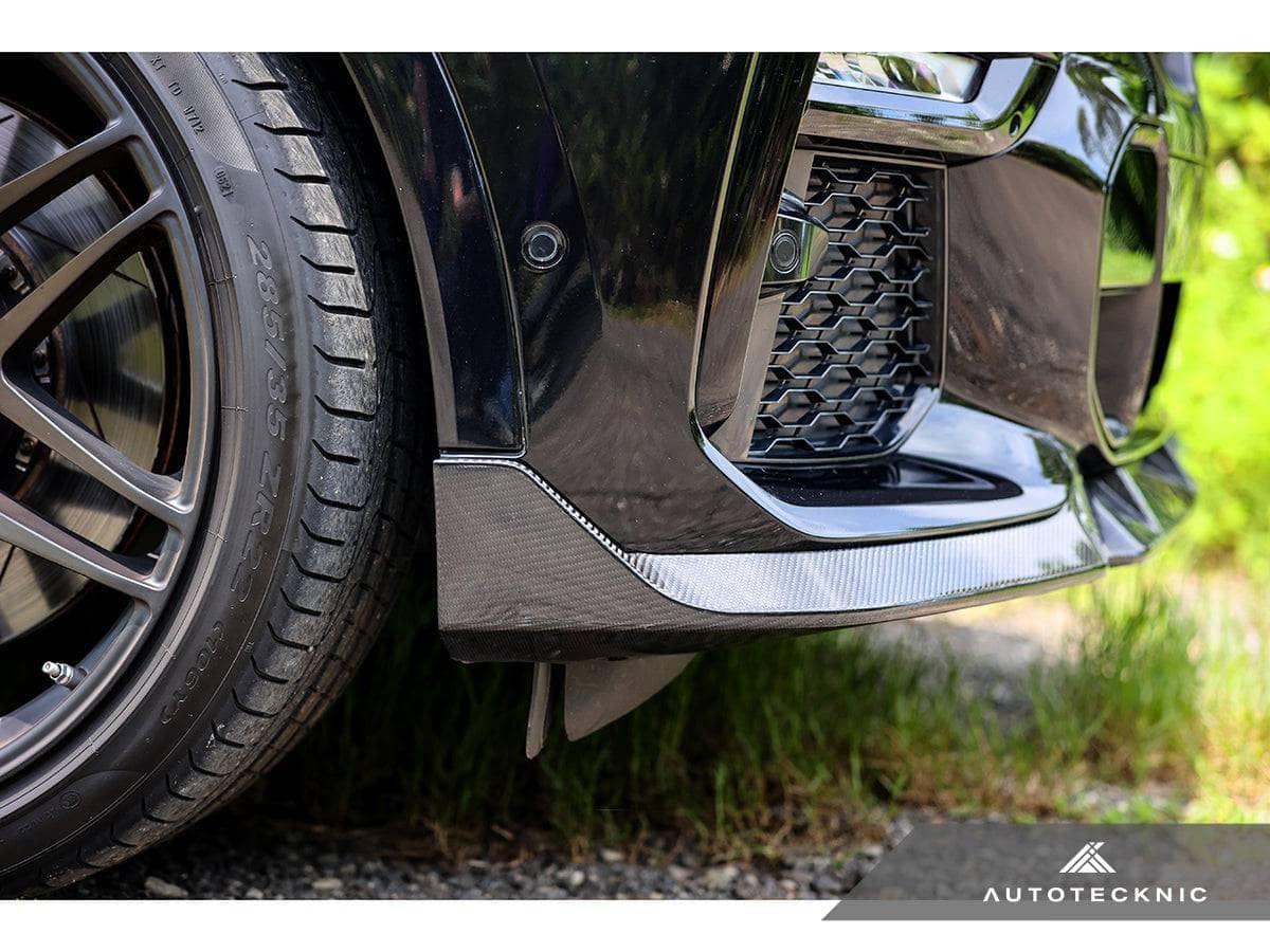 Kies-Motorsports AutoTecknic USA AutoTecknic Performance Dry Carbon Front Lip Set - G06 X6 M-Sport