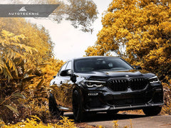 Kies-Motorsports AutoTecknic USA AutoTecknic Performance Dry Carbon Front Lip Set - G06 X6 M-Sport