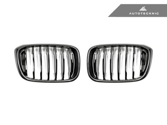 Kies-Motorsports AutoTecknic USA AutoTecknic Replacement Carbon Fiber Front Grille Set - G01 X3 | G02 X4 Pre-LCI