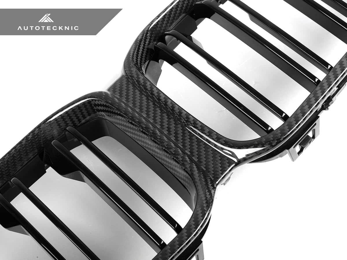 Kies-Motorsports AutoTecknic USA AutoTecknic Replacement Dry Carbon Front Grille - F87 M2 Competition F87 M2 Competition / 3K Twill Weave (2X2)