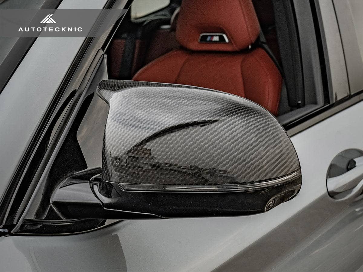 Kies-Motorsports AutoTecknic USA AutoTecknic Replacement Dry Carbon Mirror Covers - G07 X7 M60I G07 X7 M60I / 3K Twill Weave (2X2) / Gloss Finish