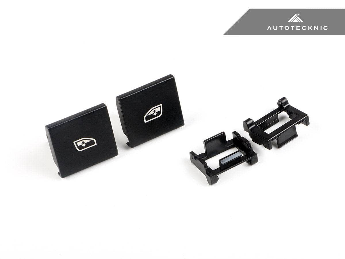 Kies-Motorsports AutoTecknic USA AutoTecknic Replacement Interior Window Switch Button - Porsche Cayenne 2019-2025 | Panamera 2017-2024 (Matte Black) / Driver Side Switch Assembly - Front Left (#1)