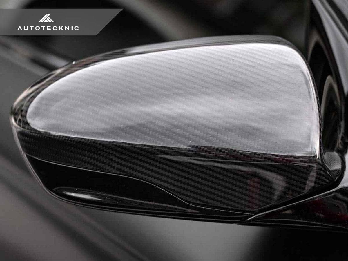 Kies-Motorsports AutoTecknic USA AutoTecknic Replacement Version II Dry Carbon Mirror Covers - F10 M5 F10 M5 / Gloss Finish / Twill Weave (2X2)