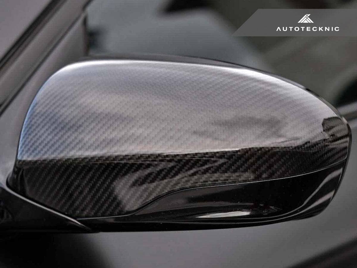 Kies-Motorsports AutoTecknic USA AutoTecknic Replacement Version II Dry Carbon Mirror Covers - F10 M5 F10 M5 / Gloss Finish / Twill Weave (2X2)