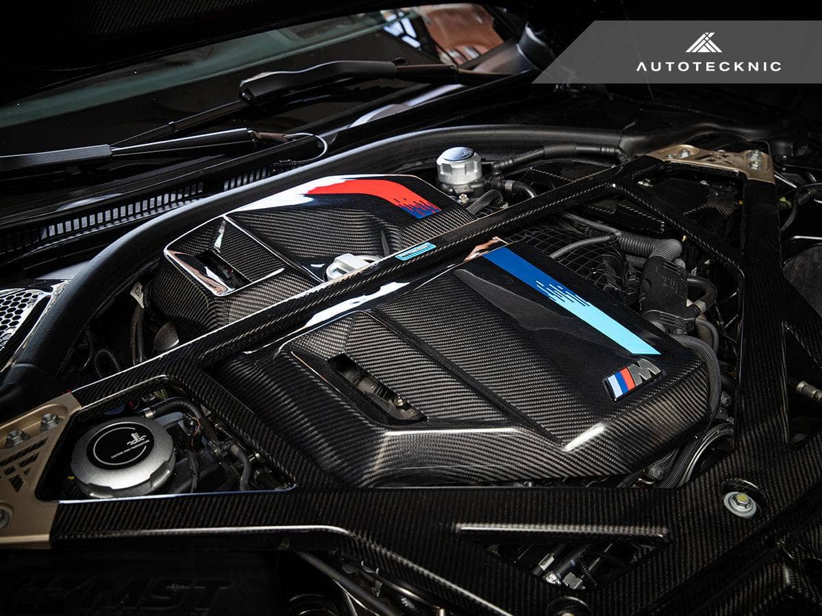 Kies-Motorsports AutoTecknic USA AutoTecknic Version II Dry Carbon Fiber Engine Cover - G80 M3 | G82/ G83 M4