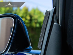 Kies-Motorsports AutoTecknic USA AutoTecknic Version III Dry Carbon Side Mirror Wind Deflector Set - A90 Supra 2020-Up