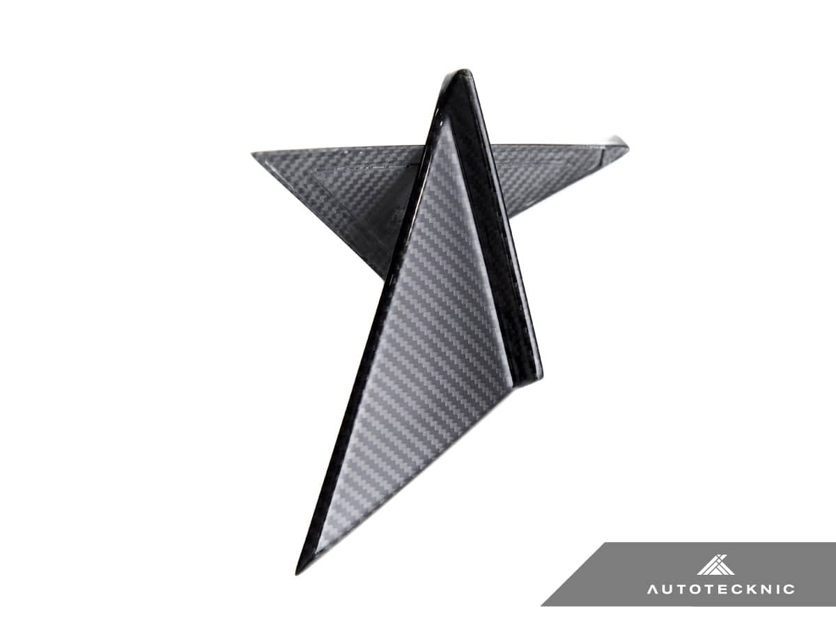 Kies-Motorsports AutoTecknic USA AutoTecknic Version III Dry Carbon Side Mirror Wind Deflector Set - A90 Supra 2020-Up