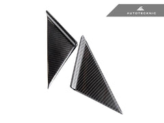 Kies-Motorsports AutoTecknic USA AutoTecknic Version III Dry Carbon Side Mirror Wind Deflector Set - A90 Supra 2020-Up