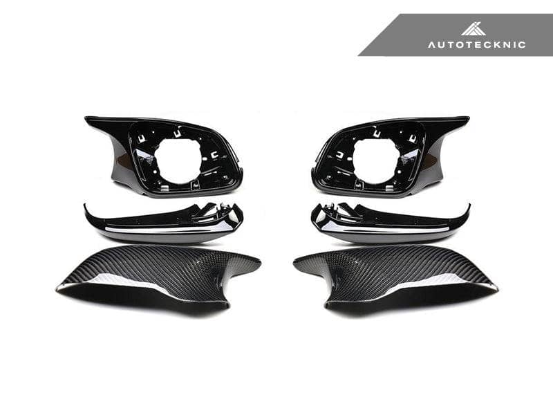 Kies-Motorsports AutoTecknic USA AutoTecknic Version III M-Inspired Dry Carbon Mirror Housing Kit - F22 2-Series | F30 3-Series | F32 4-Series | F87 M2