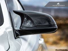 Kies-Motorsports AutoTecknic USA AutoTecknic Version III M-Inspired Dry Carbon Mirror Housing Kit - F22 2-Series | F30 3-Series | F32 4-Series | F87 M2