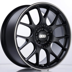 Kies-Motorsports BBS BBS CH-R 19x8.5 5x120 ET32 Satin Black Polished Rim Protector Wheel -82mm PFS/Clip Required