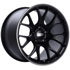 Kies-Motorsports BBS BBS CH-R 19x9.5 5x120 ET35 Satin Black Polished Rim Protector Wheel -82mm PFS/Clip Required