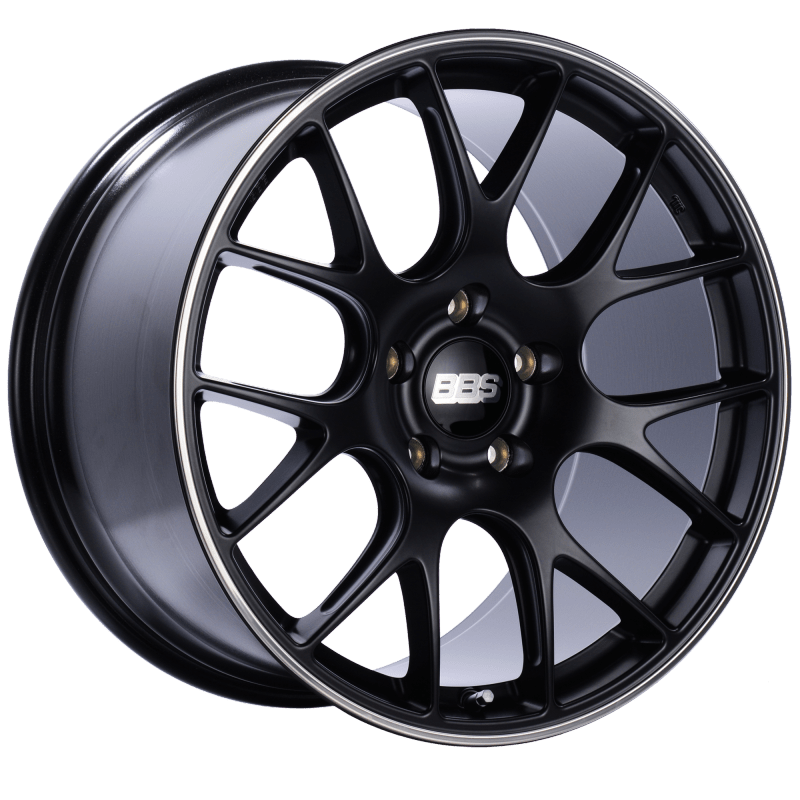 Kies-Motorsports BBS BBS CH-R 20x11.5 5x130 ET65 CB71.6 Satin Black Polished Rim Protector Wheel