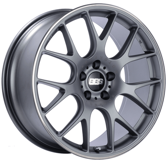 Kies-Motorsports BBS BBS CH-R 20x9 5x120 ET24 Satin Titanium Polished Rim Protector Wheel -82mm PFS/Clip Required