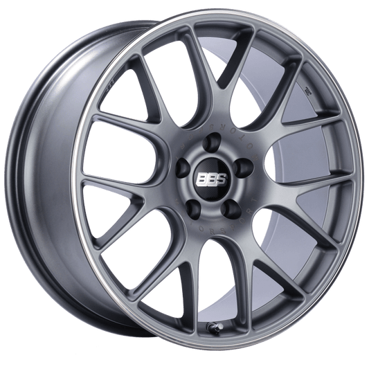 Kies-Motorsports BBS BBS CH-R 20x9 5x120 ET29 Satin Titanium Polished Rim Protector Wheel -82mm PFS/Clip Required
