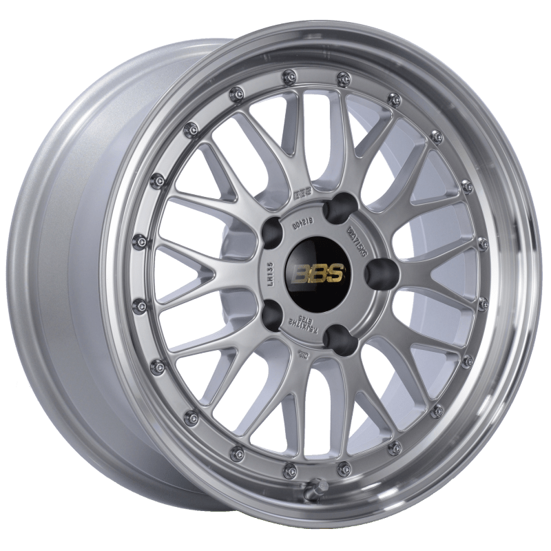 Kies-Motorsports BBS BBS LM 17x7.5 5x130 ET28 CB71.6 Diamond Silver Center Diamond Cut Lip Wheel