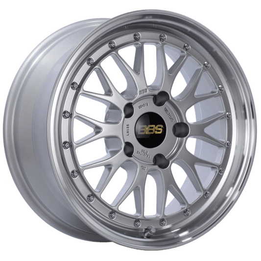 Kies-Motorsports BBS BBS LM 17x7.5 5x130 ET28 CB71.6 Diamond Silver Center Diamond Cut Lip Wheel