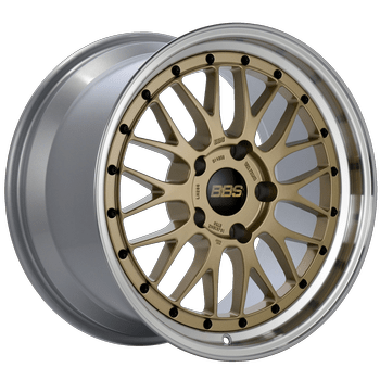 Kies-Motorsports BBS BBS LM 18x8.5 5x130 ET56 CB 71.6 Gold Center / Diamond Cut Lip Wheel
