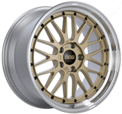 Kies-Motorsports BBS BBS LM 18x8 / 5x112 / ET45 / - Gold Center / Diamond Cut Lip Wheel