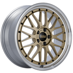 Kies-Motorsports BBS BBS LM 20x9 5x114.3 ET28 PFS Gold Center Diamond Cut Lip Wheel - 82mm PFS Required