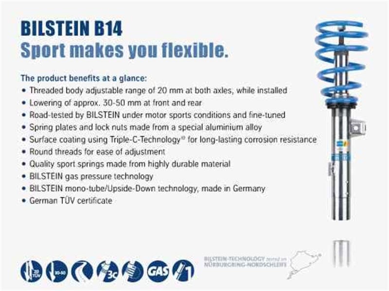Kies-Motorsports Bilstein Bilstein B14 2001-2006 BMW 330ci Front and Rear Suspension Kit