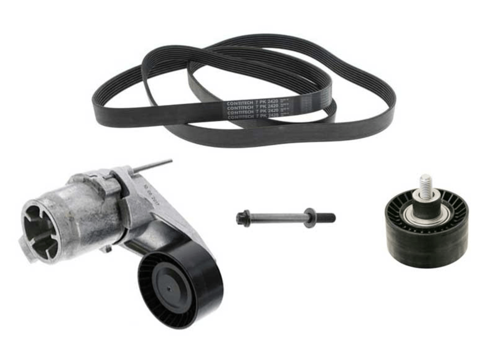 Genuine BMW Drive Belt Tensioner Belt and Idler Pully Kit N55 F