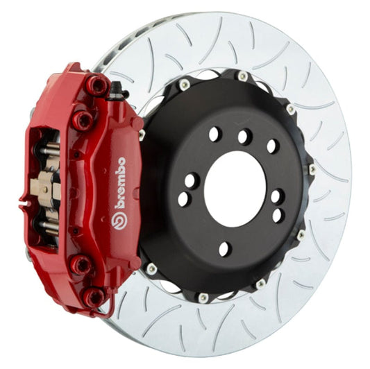 Kies-Motorsports Brembo Brembo 02-05 7-Series (Through 3/5 Prod) Rr GT BBK 4Pist Cast 2pc 345x28 2pc Rotor Slot Type3-Red