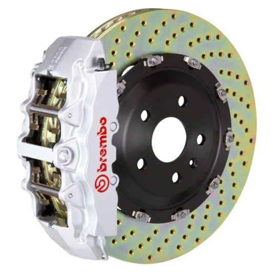 Kies-Motorsports Brembo Brembo 02-05 7-Series (Thru 3/5 Prod) Fr GT BBK 6Pis Cast 380x34 2pc Rotor Drilled-Silver
