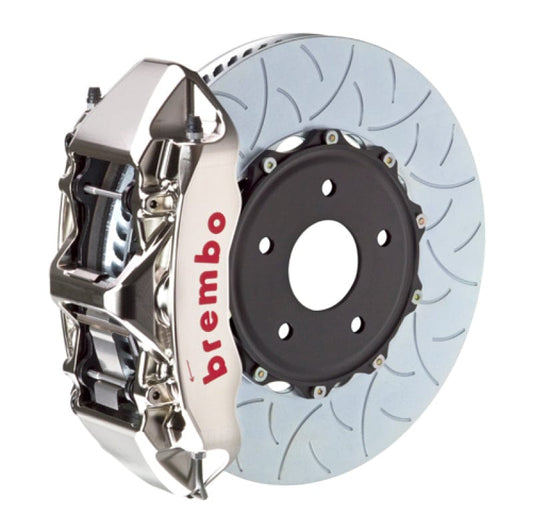 Kies-Motorsports Brembo Brembo 02-05 7-Series (Thru 3/5 Prod) Fr GTR BBK 6Pis Billet 380x34 2pc Rtr Slot Type3-Nickel