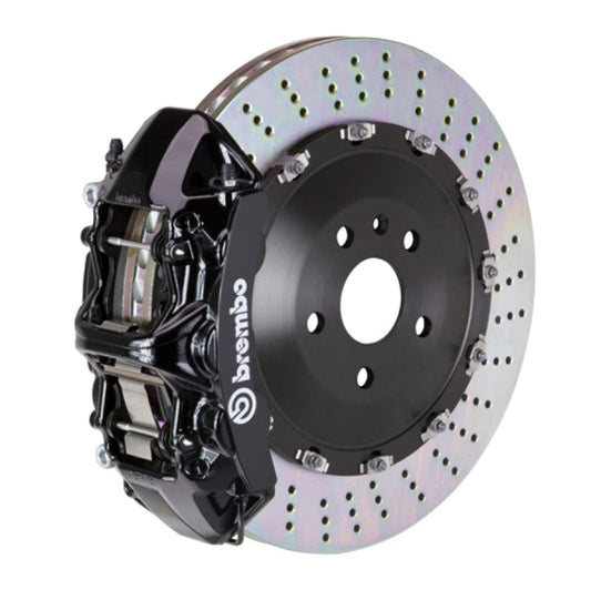 Kies-Motorsports Brembo Brembo 03-07 Cayenne/S/Turbo Front GT BBK 6 Piston Cast 405x34 2pc Rotor Drilled-Black
