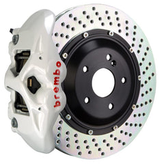 Kies-Motorsports Brembo Brembo 11-18 Cayenne/S/GTS Rr GT BBK 4 Piston Cast 380x28 2pc Rotor Drilled- White