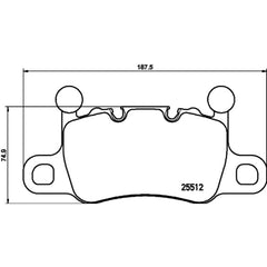 Kies-Motorsports Brembo OE Brembo 20-21 Porsche 911/Panamera/Cayman/718 Cayman/718 Spyder Rear Low-Met Brake Pad