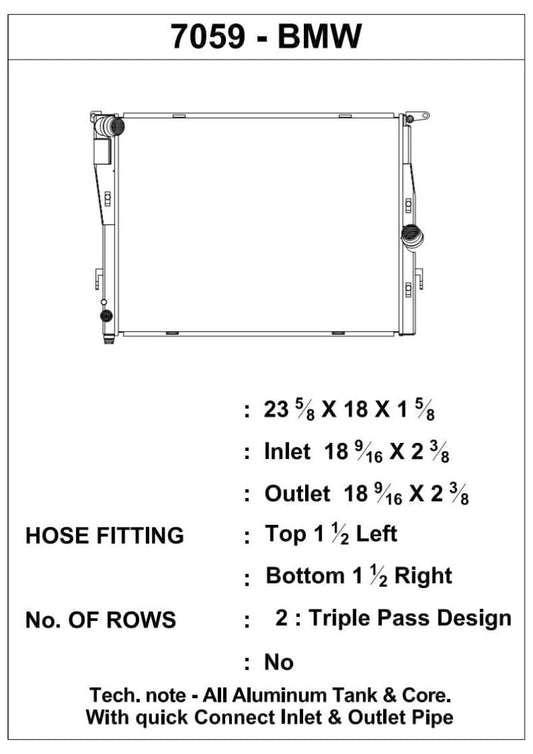 Kies-Motorsports CSF CSF 07-13 BMW M3 (E9X) Triple Pass Radiator