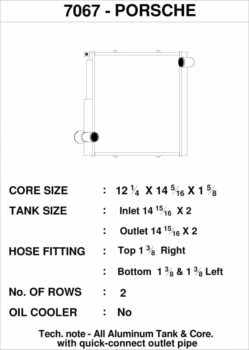 Kies-Motorsports CSF CSF Porsche 911 Carrera (991.1) / Porsche Boxster (981) / Porsche GT4 (991) - Right Side Radiator
