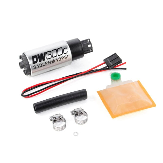 Kies-Motorsports DeatschWerks DeatschWerks 340lph DW300C Compact Fuel Pump w/ Universal Install Kit (w/o Mounting Clips)